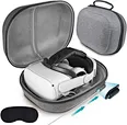 Our traveling carrying case for Oculus quest 2 accessories features a USB charging port on the hard shell case surface with a Built-in 15w type C fast charging cable, Just connect a charger or power bank to charge your device anytime.